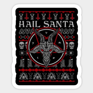 Satanic Christmas - Hail Santa Ugly Sweater Sticker